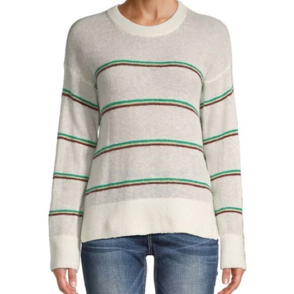NWOT JOIE Striped Alpaca Wool Roundneck Sweater - Picture 1 of 4